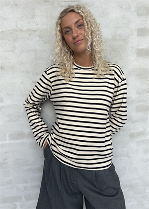 Nete stripe bluse Offwhite/Black Boii Studios